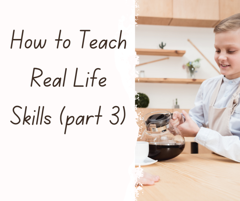 How to Teach Real Life Skills (part 3)
