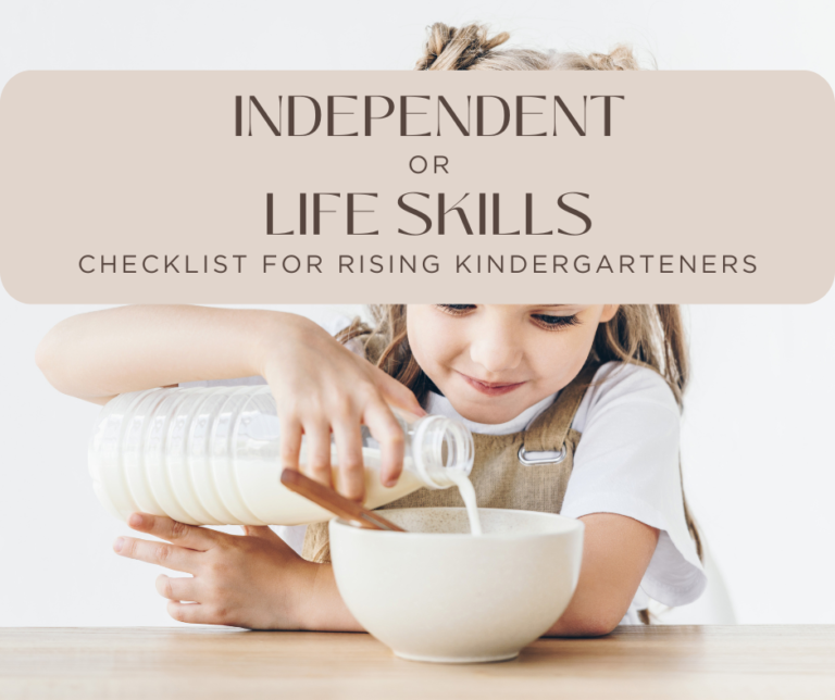 Independent/Life Skills Checklist for Kindergarten