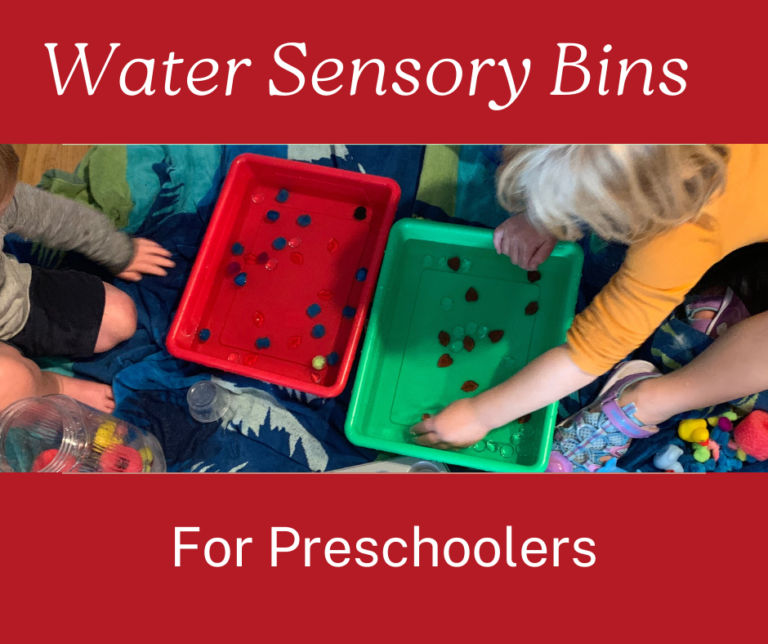 Water Sensory Bin for a Preschool Child