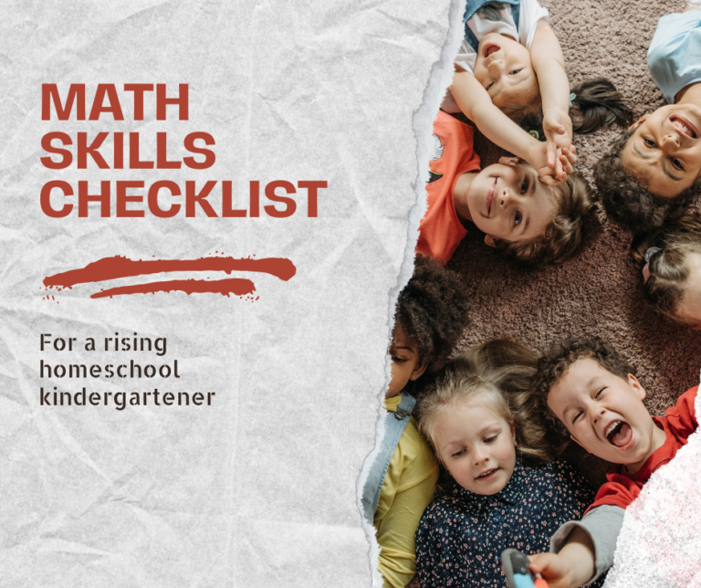 Math Skills Checklist for a Rising Homeschool Kindergartener