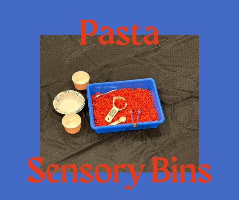 Pasta Sensory Bin for a Preschool Child